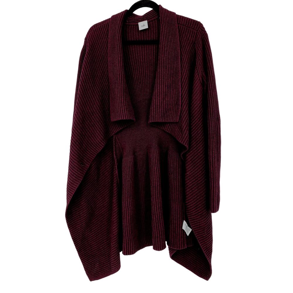 Cabi Women's Sz Small Angora Blend Regal Cardigan Sweater Mulberry Wine
